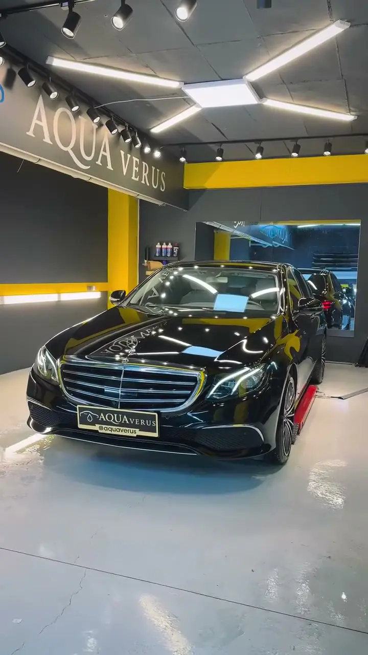 Seramik kaplama sonrası siyah Mercedes E 180